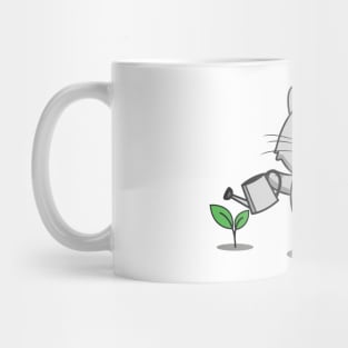 Cute Cat Watering Plants Mug